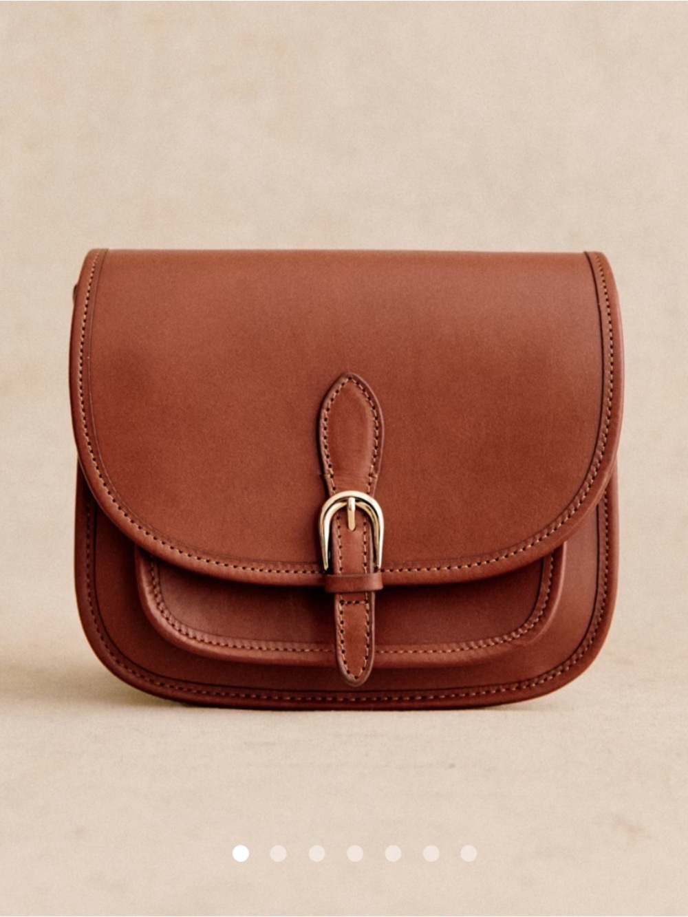 Sezane Roméo Bag - Brown Leather Crossbody
